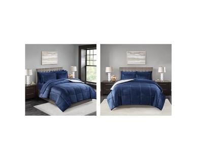 Huntington Home Reversible 3-Piece Plush/Sherpa Comforter Set