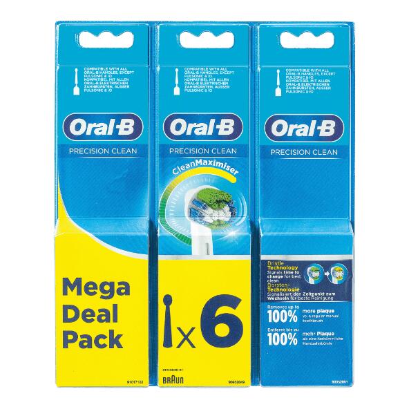 ORAL-B(R) 				Aufsatzbürsten Precision Clean, 6 St.