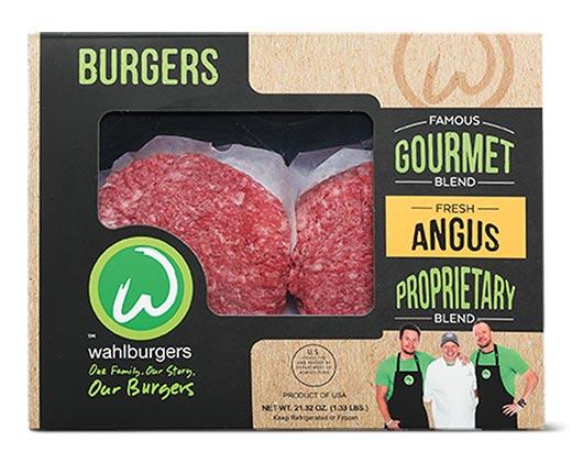 Wahlburgers 
 Fresh Gourmet Blend Angus Beef Burgers