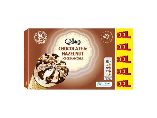 Chocolate & Hazelnut Ice Cream Cones XXL