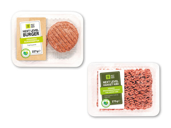 NEXT LEVEL Veganske burgerbøffer eller vegansk alternativ til hakket kød