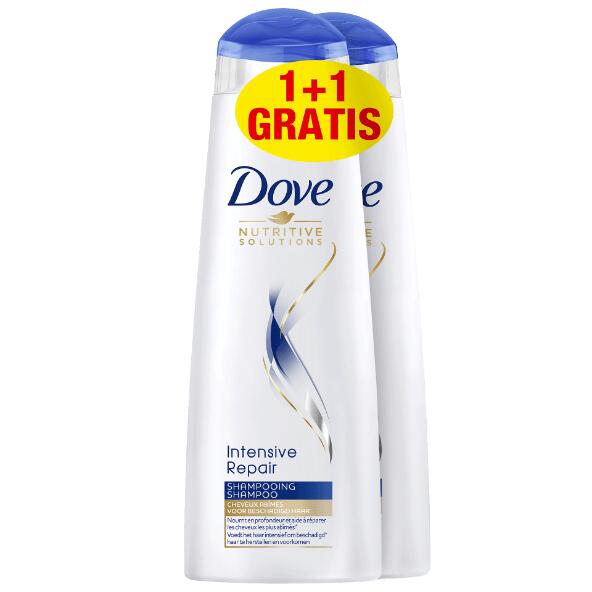 DOVE(R) 				Shampoing ou après-shampoing, 2 pcs