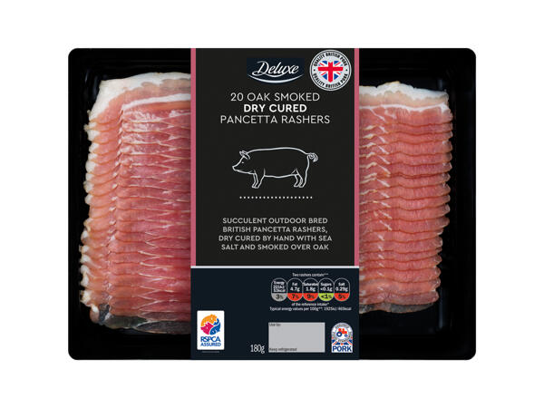 Deluxe 20 Oak Smoked Dry Cured Pancetta Rashers