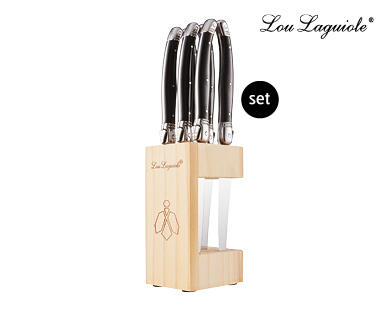 Lou Laguiole Steak Knife Block Set
