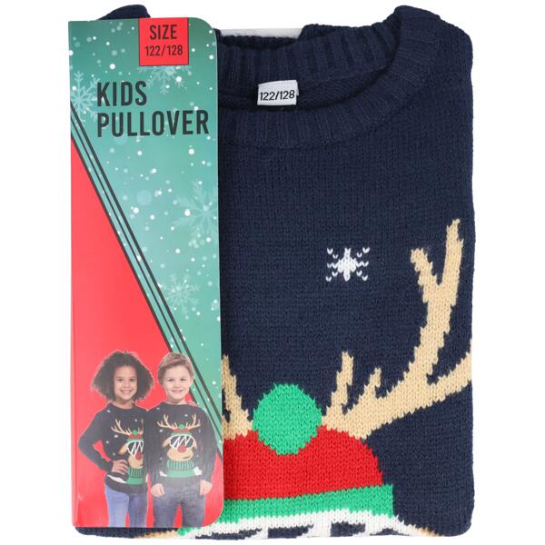 Kinder Pullover mit Weihnachtsmotiv
