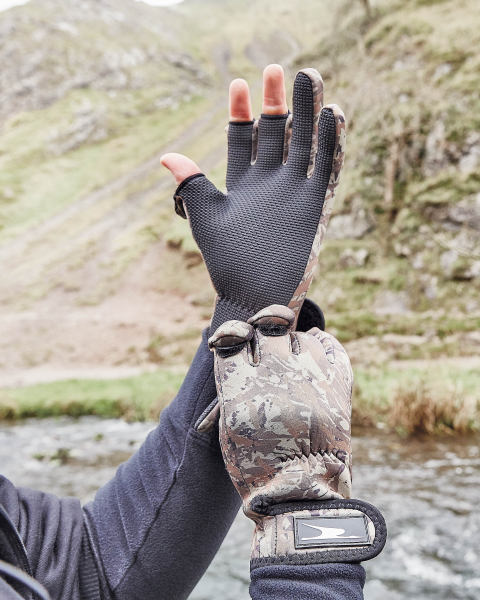 Anglers Neoprene Printed Gloves