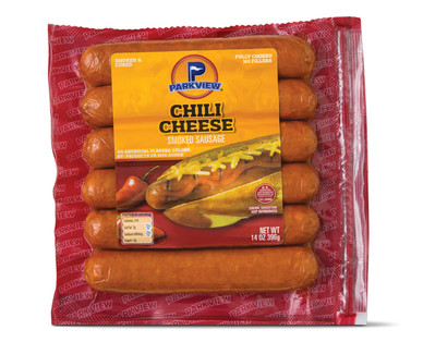 Parkview Chili Cheese Smoked Sausage or Bacon & Cheddar Brats