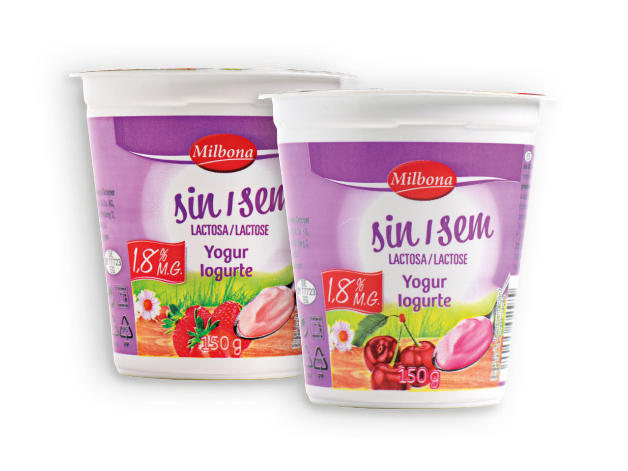 MILBONA(R) Iogurte Fruta sem Lactose com Pedaços
