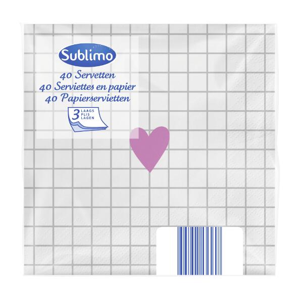 SUBLIMO(R) 				40 serviettes papier