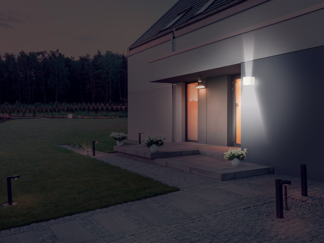 Aplică ambientală cu LED, pentru exterior
