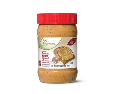 SimplyNature Crunchy Peanut Butter with Chia and Flaxseed