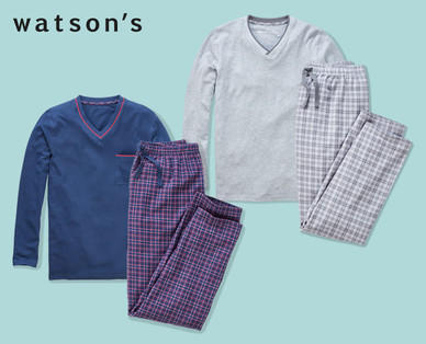 WATSON'S Herren-Flanell-Pyjama