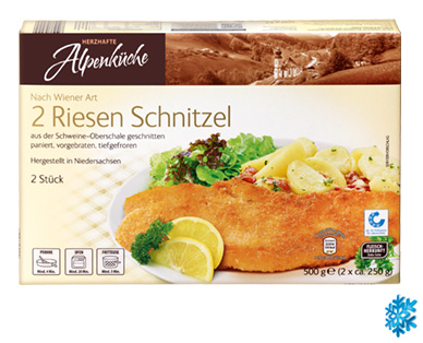 HERZHAFTE Alpenküche 2 Riesen Schnitzel