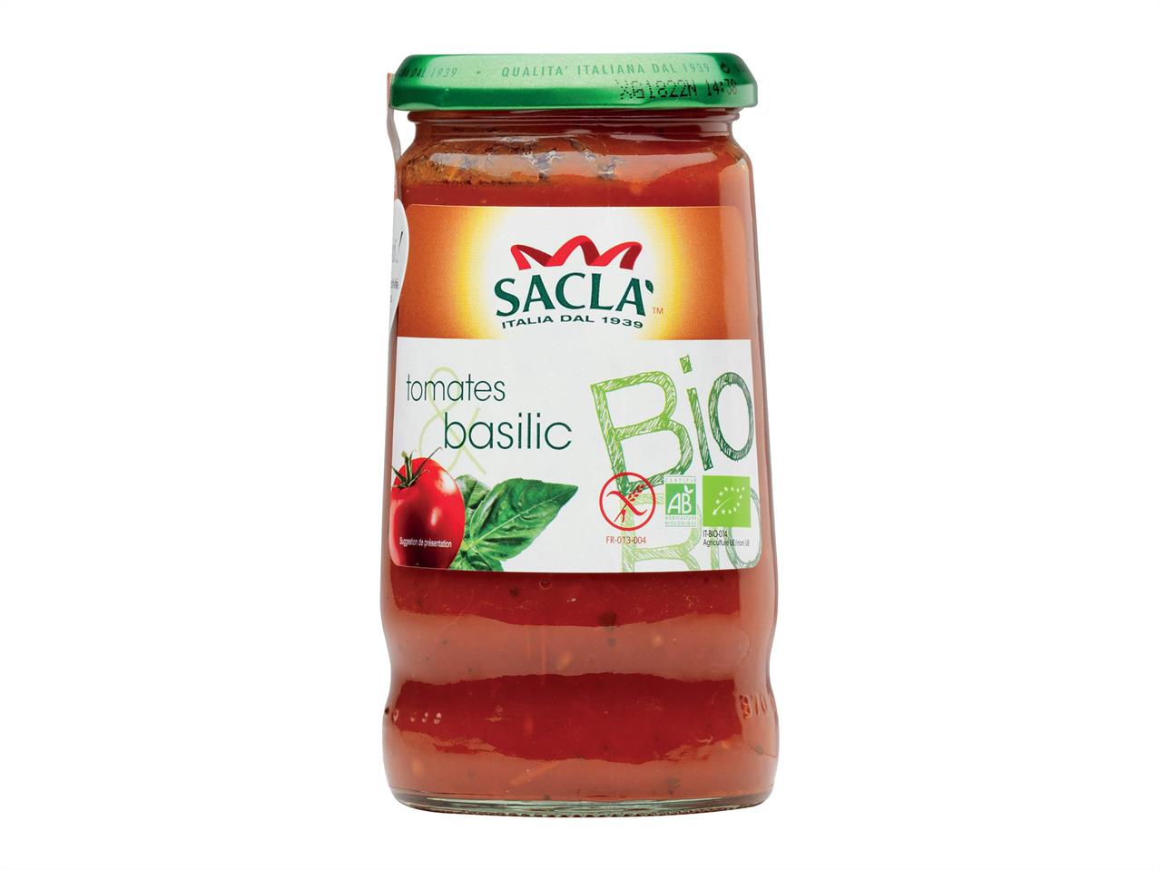 Sacla sauce basilic Bio1