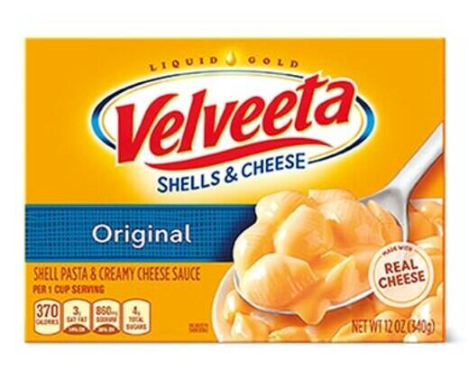 Velveeta/Kraft 
 Deluxe Shells or Macaroni and Cheese