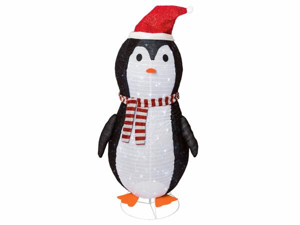 Figura pingüino con LED 180 cm