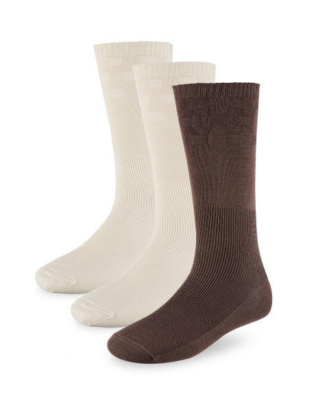 Brown Roomy-Socks 3-Pack