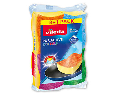 VILEDA 
 Color Pur Active mosogatószivacs, 4 darab