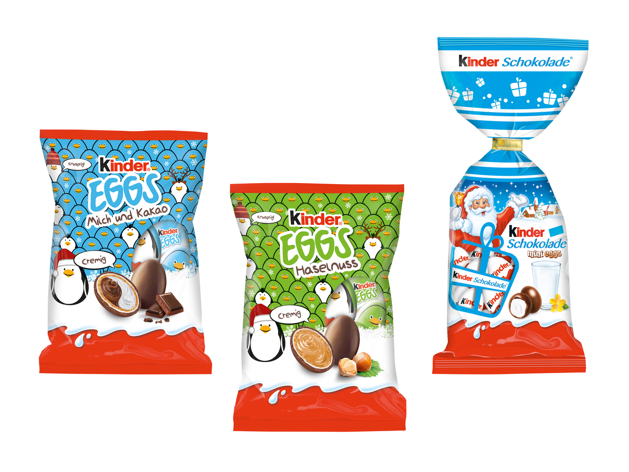 Kinder Eggs Kakao/ Haselnuss/ Mini Eggs Kinder Schokolade