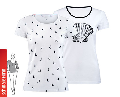 WE LOVE BASICS Damen-T-Shirt, Doppelpkg.