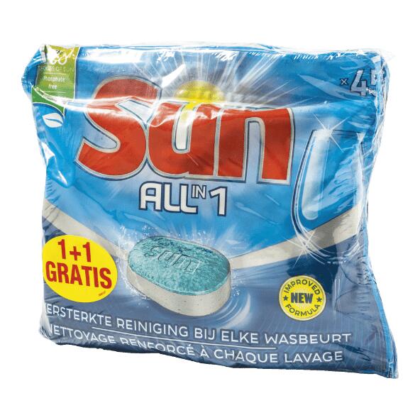 SUN(R) 				Tablettes pour lave-vaisselle all-in-one, pack de 2