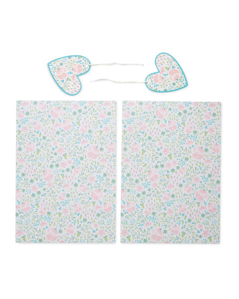 Floral Gift Wrap & Tags 2-Pack
