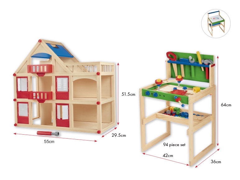 PLAYTIVE JUNIOR Toy Workbench/ Doll's House