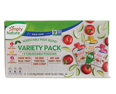 Simply Nature Fruit Squeezies Variety Pack