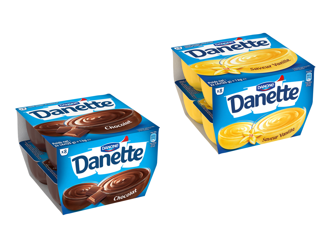 Danette chocolat/ vanille​ Danone