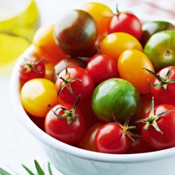 Tomates cerises multicolores