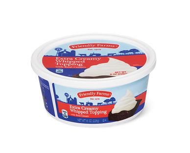 Friendly Farms or Fit & Active Extra Creamy or Sugar Free Whipped Topping