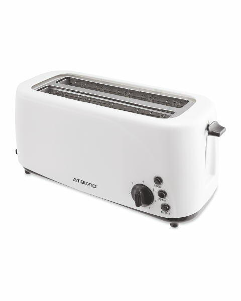 Ambiano White Long Slot Toaster