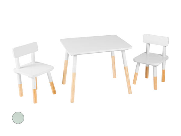 Set tavolo e sedie per bambini, 3 pezzi