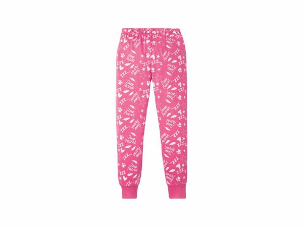 Pijama con tobillo ajustado rosa infantil