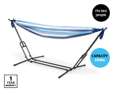 Double Hammock with Frame – Blue