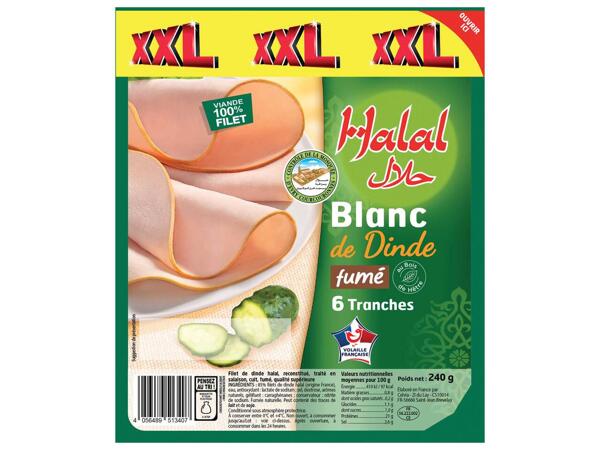 Blanc de poulet ou de dinde fumé Halal