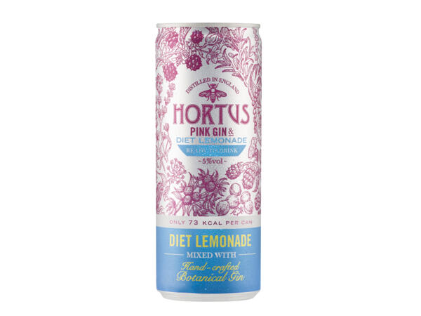 Hortus Pink Gin & Diet Lemonade