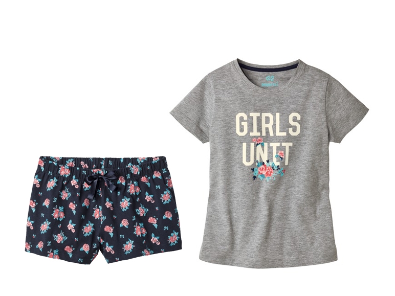 Pijama cu pantaloni scurți, fete / băieți, 6-14 ani