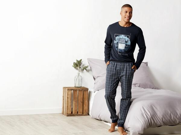 Pijama para hombre manga larga 100% AL.
