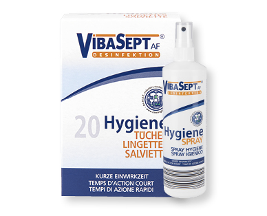Salviettine igienizzanti/Spray igienizzante VIBASEPT(R)