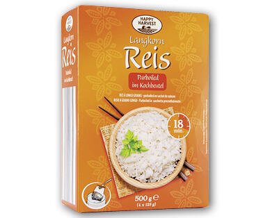 HAPPY HARVEST Parboiled Reis im Kochbeutel
