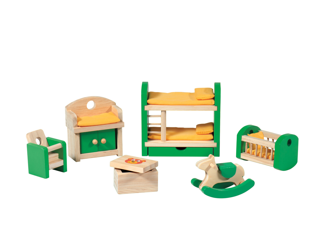 Set mobilă de jucărie / Păpuși, din lemn