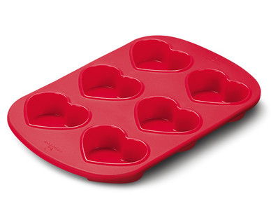 CROFTON Silicone Bakeware HEARTS Baking Cookie Pans Candy Mold 6 Sections NEW! 