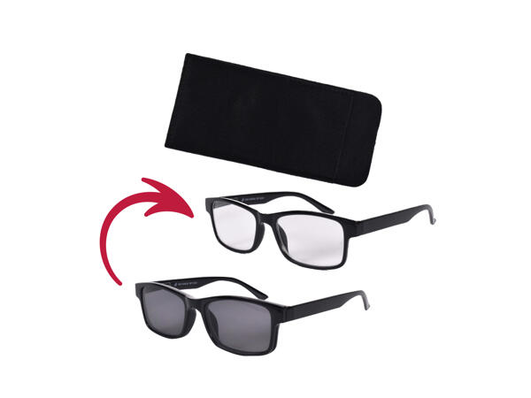 Reading glasses with Magnetic clip-on Sunglasses