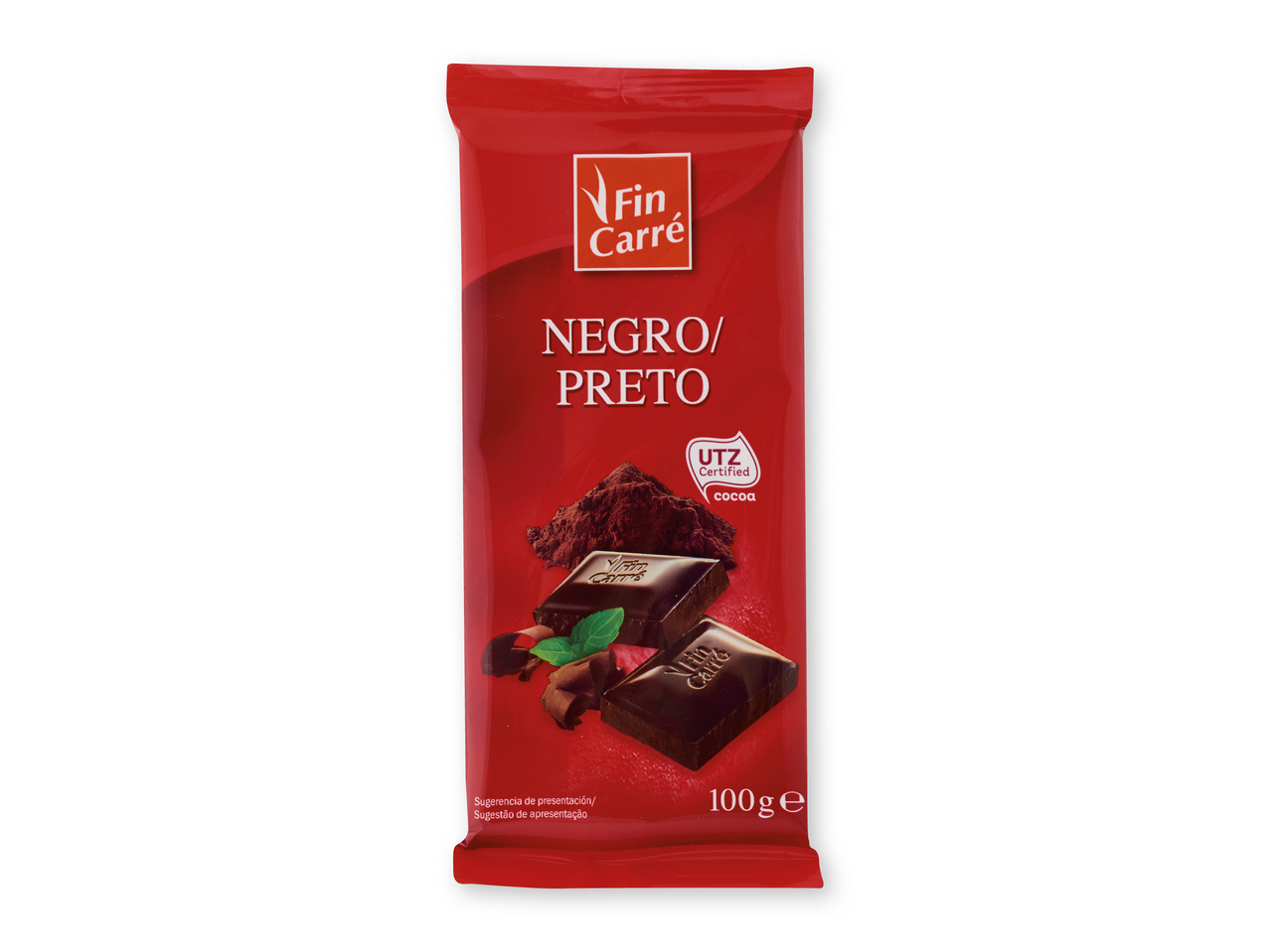 "FIN CARRÉ" Chocolate negro extrafino