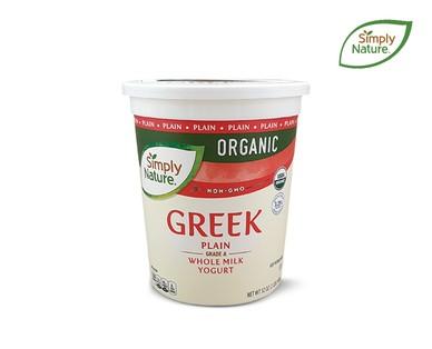 Simply Nature Organic Whole Milk Greek Yogurt