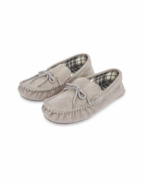 Avenue Men's Grey Moccasin Sippers