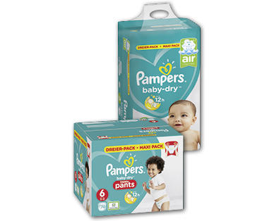 Maxi-pack de couches et baby pants PAMPERS(R)