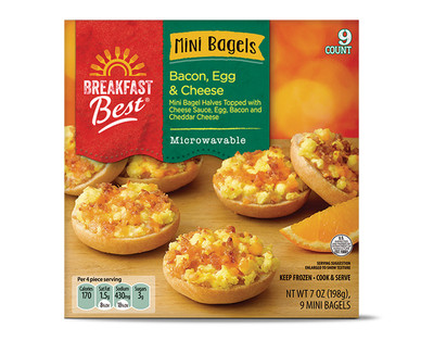Breakfast Best Bacon, Egg & Cheese or Bacon & Cheese Mini Bagels