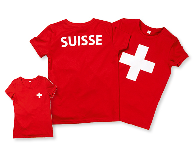 Maglietta con croce svizzera da donna/uomo/bambino